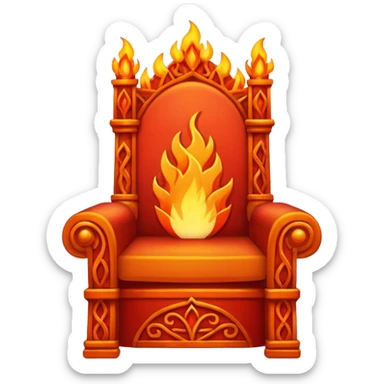 Fire throne sticker