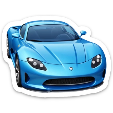 blue sports car sticker