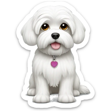 White Maltese sticker