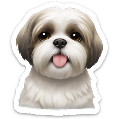 Shih tzu giving kisses sticker