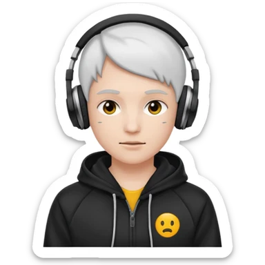 But with the same instructions, with deportive hoodie and headphones, and skin white sticker