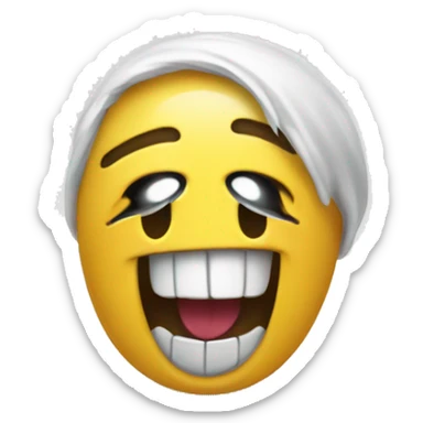 Smiley qui se mort les lèvres  sticker