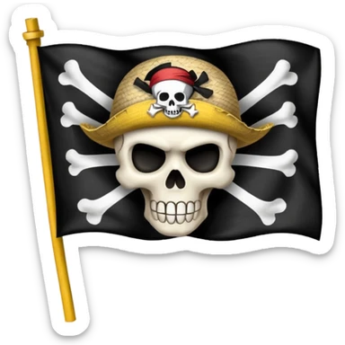 Straw hat crew pirate flag sticker