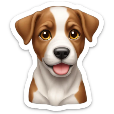 Chiot sur veau sticker