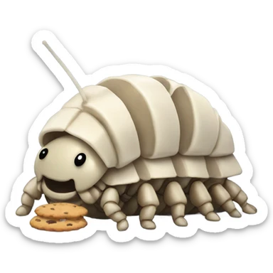 Isopod eating cookies sticker