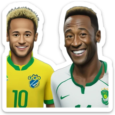 Neymar_with_pele_tracksuit_bresil sticker