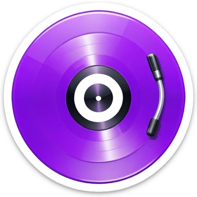 record vinyl purple sticker
