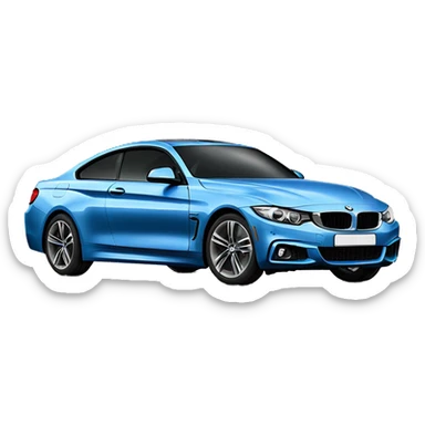 Blue bmw 4 series coupe sticker