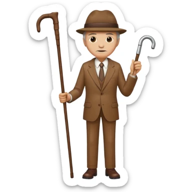 give me a suit only the clothes the old one brown color with a stick sticker