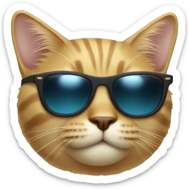 Cat with sunglasses  sticker
