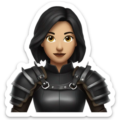dnd female rogue dark hair sticker