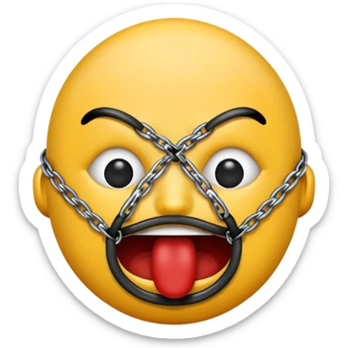 Bdsm gagged emoji sticker