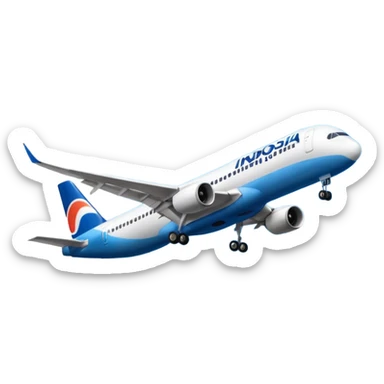 Indonesia airlines take off in airport sticker