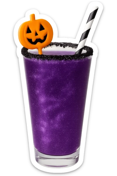 halloween drink, sparkly and trendy, remove background sticker
