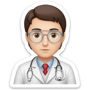 A doctor creating a protocol sticker