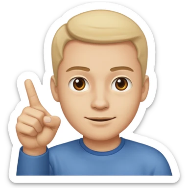 Guy pointing directly at camera smug face sticker