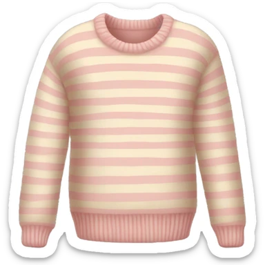 Light pink and beige striped sweater sticker