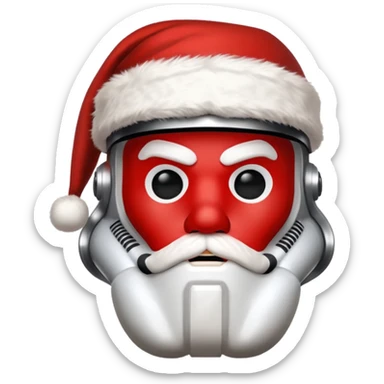 storm trooper santa sticker