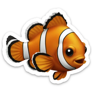 Clownfish smiling sticker