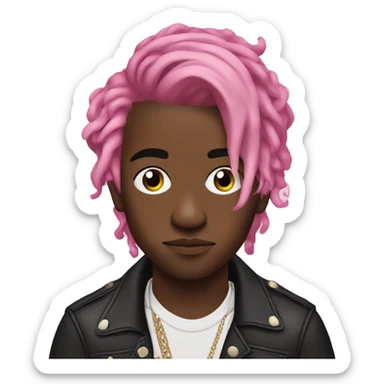 Lil uzi vert pink hair sticker