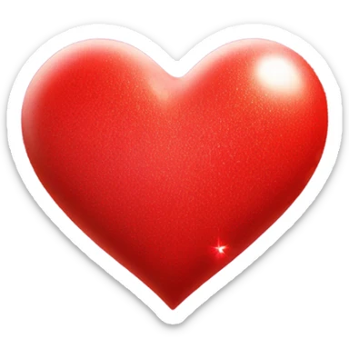 Baby red love heart with sparkles  sticker