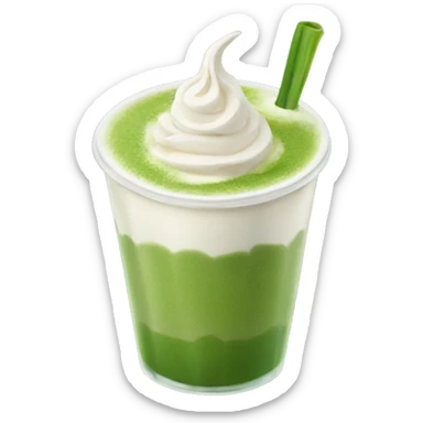 Ice matcha latte sticker