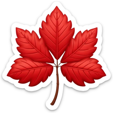 Un trébol de cinco hojas rojo sticker