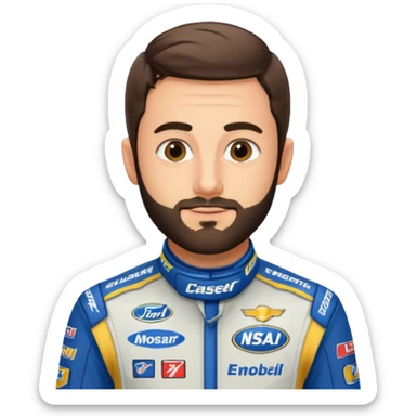 chase elliott nascar driver with stubble beard sticker