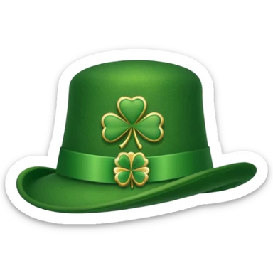 Saint Patrick's day hat sticker