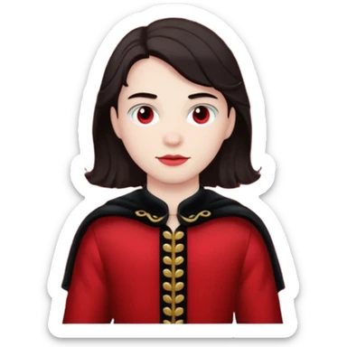 theater student with curtain behind sticker