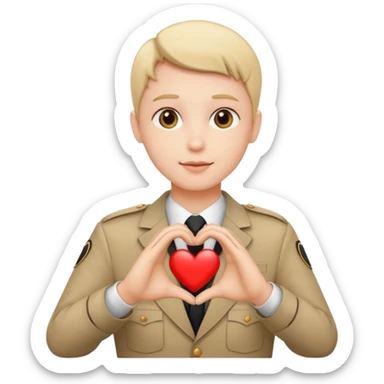 Saludo de manos en forma de corazón  sticker