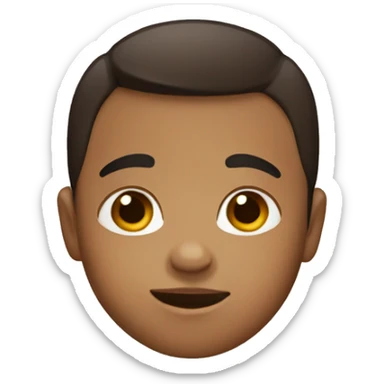 Tan baby boy with straight dark brown hair  sticker