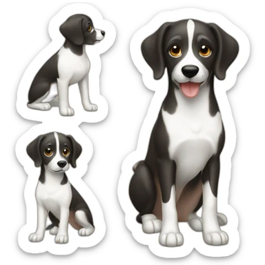 hunting dog little sticker