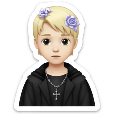 boy teen with blonde hair gothic sticker