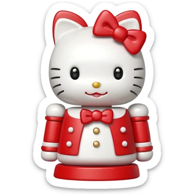 hello kitty nutcracker sticker