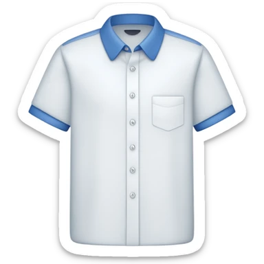 white collared shirt short sleeves sticker
