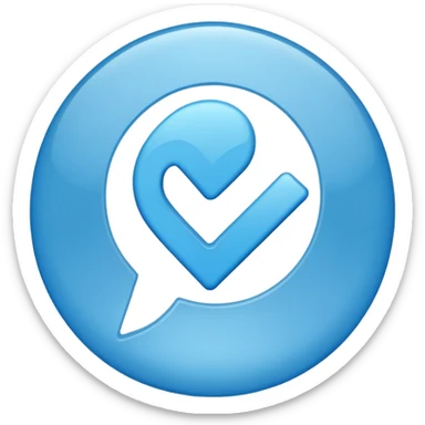 A blue tick used in instagram sticker