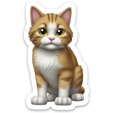one paw limping tomcat sticker