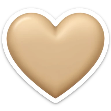 Beige heart sticker