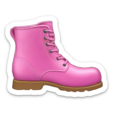 pink boot on top of a pile of cash sticker