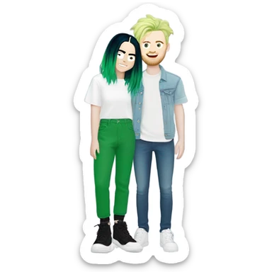 Billie eilish with her brother sticker