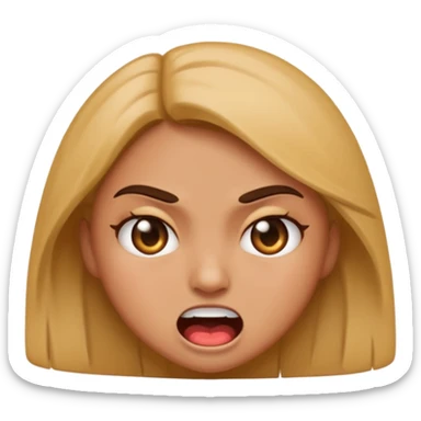 Make girl emoji who is angry with her bestie sticker