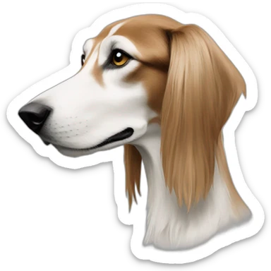 Saluki in profile sticker