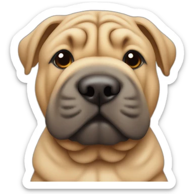 Cute little Shar Pei sticker