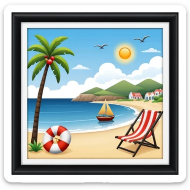 Seaside holidays sticker