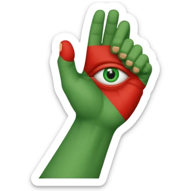 W or L has the appearance of two letters that are combined together, or next to each other. An eye is plastered on each letter, and are attached to legs. The W is green, while the L is red. W’s hand is curled tightly into a fist, and L’s hand is posed in an “L” shape. sticker