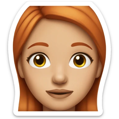 red haired girl with eyeliner sticker