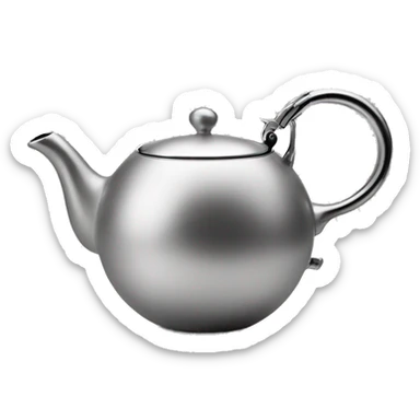 silver alessi tea pot sticker