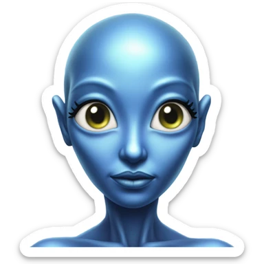 Pleiadian alien female third eye full body sticker