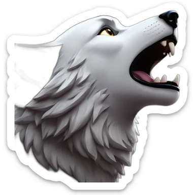 A majestic wolf howling at the moon, encouraging people to embrace their wild side sticker
